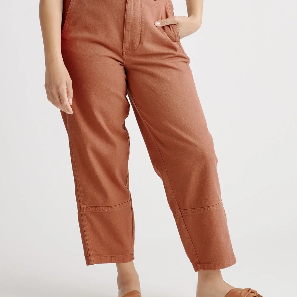Quince Women's High Rise Jeans in Rust - Picture 8 of 9